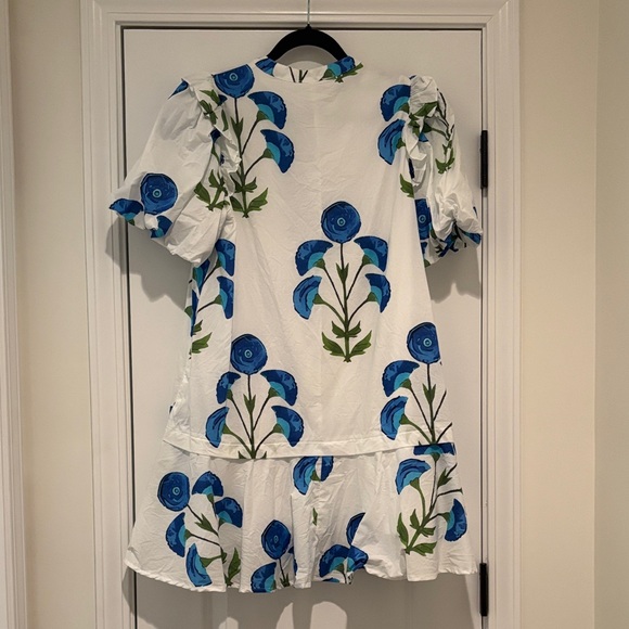 Entro White and Blue Floral Mini Dress - Picture 2 of 7